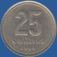 25 сентаво Аргентины 1994 года